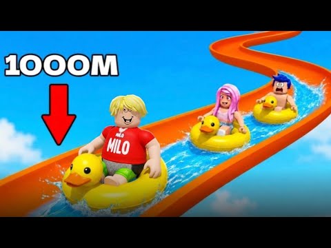🔥 The 🤪CRAZIEST Forest Waterslide Challenge in Roblox! 🌲🌊 Climb Waterslide and Slide #roblox 