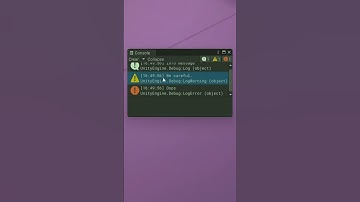 Log Errors and Warnings to the Unity Game Engine Console
