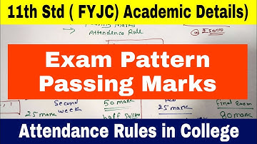 Class- 11th Exam Pattern || Passing Marks || Attendance Rule in College || FYJC Maharashtra Board