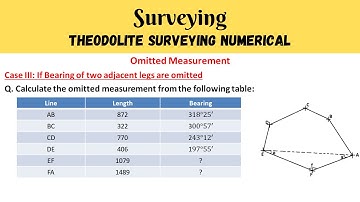 Bearing of two adjacent legs are omitted | Omitted Measurement | DCE 4th Semester (2063 R/B)