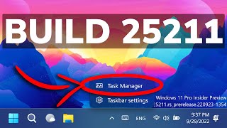 New Windows 11 Build 25211 – Task Manager on Taskbar Right-Click, Widgets Settings, and Fixes (Dev)