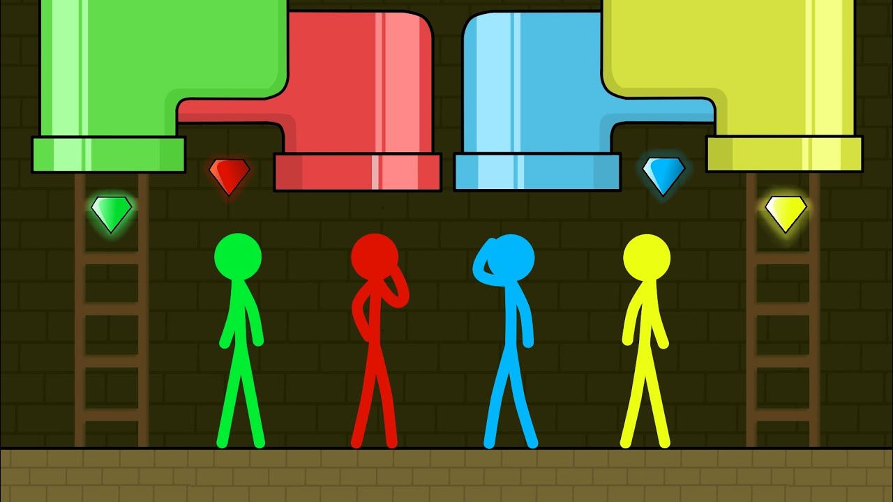 Red and Blue , Stickman Animation - (Escape Part 91)
