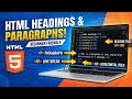 HTML Headings and Paragraphs Explained | h1 to h6, p, br, hr Tags for Beginners