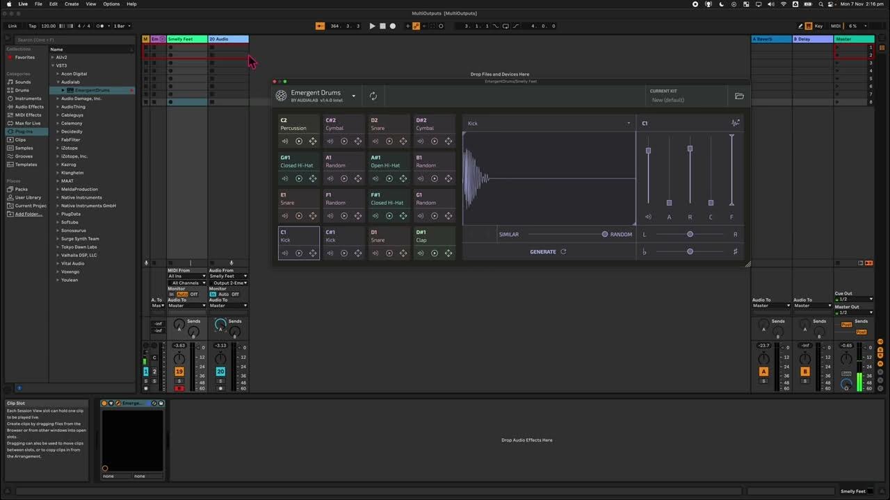 Emergent Drums. The AI Drum Machine. By Audialab. v1.4.0 added Multi