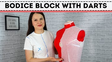 How to draft a simple fitted bodice block with darts? Beginners STEP-BY-STEP tutorial