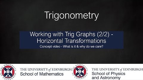 Nat 5 Maths | Working with Trig Graphs (2/2) - Horizontal Transformations