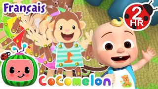 Cinq petits singes | Chansons pour Bébés | CoComelon Le coin des Animaux de JJ - Comptines