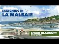 Shari Blaukopf:  Sketching on location in La Malbaie