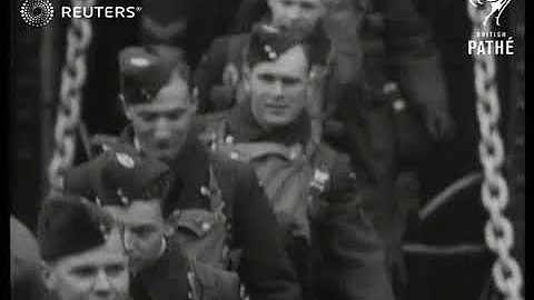 DEFENCE: First Canadian RAF Squadron welcomed by Lord Derby (1940)