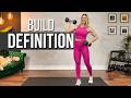 30 min. BUILD DEFINITION Chest, Shoulders, Triceps, and Abs Supersets Strength Training
