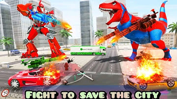 Dino Robot Car Game - Flying Robot Transforming Game - Save the city from aliens #17