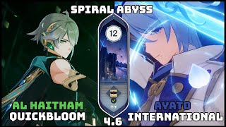 C0 Alhaitham and C0 Ayato | Spiral Abyss 4.6 | Genshin Impact