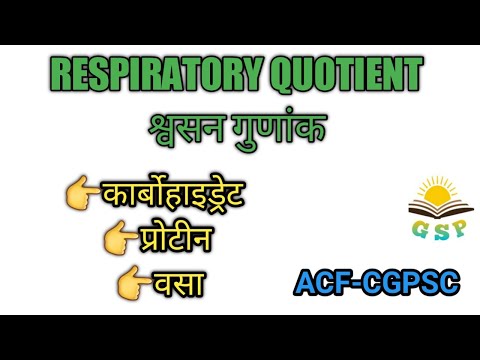 RESPIRATORY QUOTIENT/ श्वसन गुणांक #CGACF #BIOLOGY