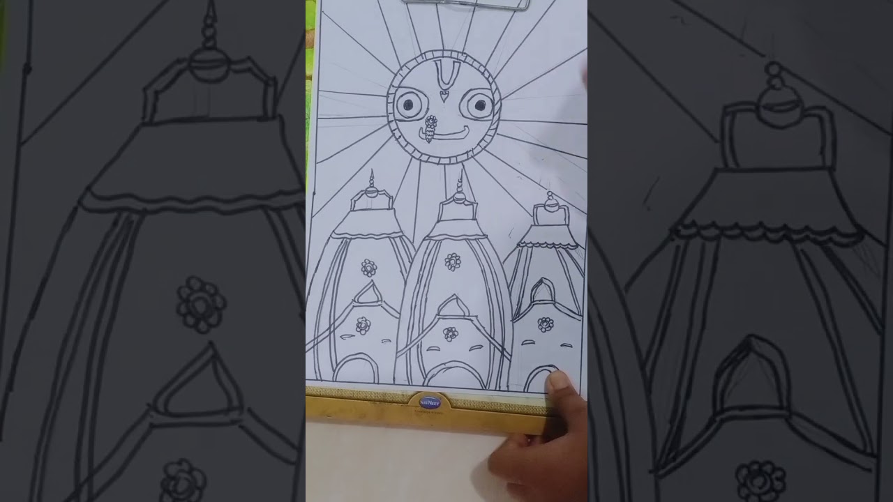 Ratha yatra drawing 