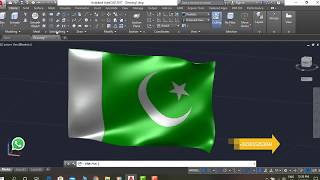 Flag 3D Model, AutoCAD 3D Surface Modeling Training for Beginners - Qasim Danish