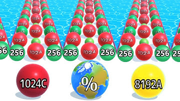 Satisfying Mobile Game/ Ball Run 2048 in Infinity Mod Gameplay Walkthrough Android, iOS New level #1