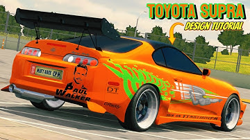 HOW TO MAKE || PAUL WALKER || TOYOTA SUPRA || Car Parking Multiplayer || Design tutorial
