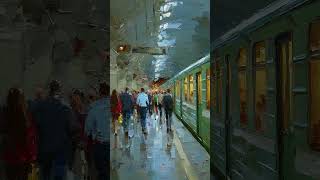На станции метро (картина #960) / Арт-студия Нормова