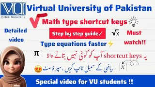 MathType Software Tricks to solve a paper in a Few Minutes: Tips and Tricks for Math Exam Symbols