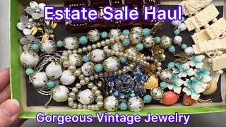 Huge Estate Sale Haul! Vintage Austrian Crystal Napier Monet STERLING #jewelry #unboxing #vintage