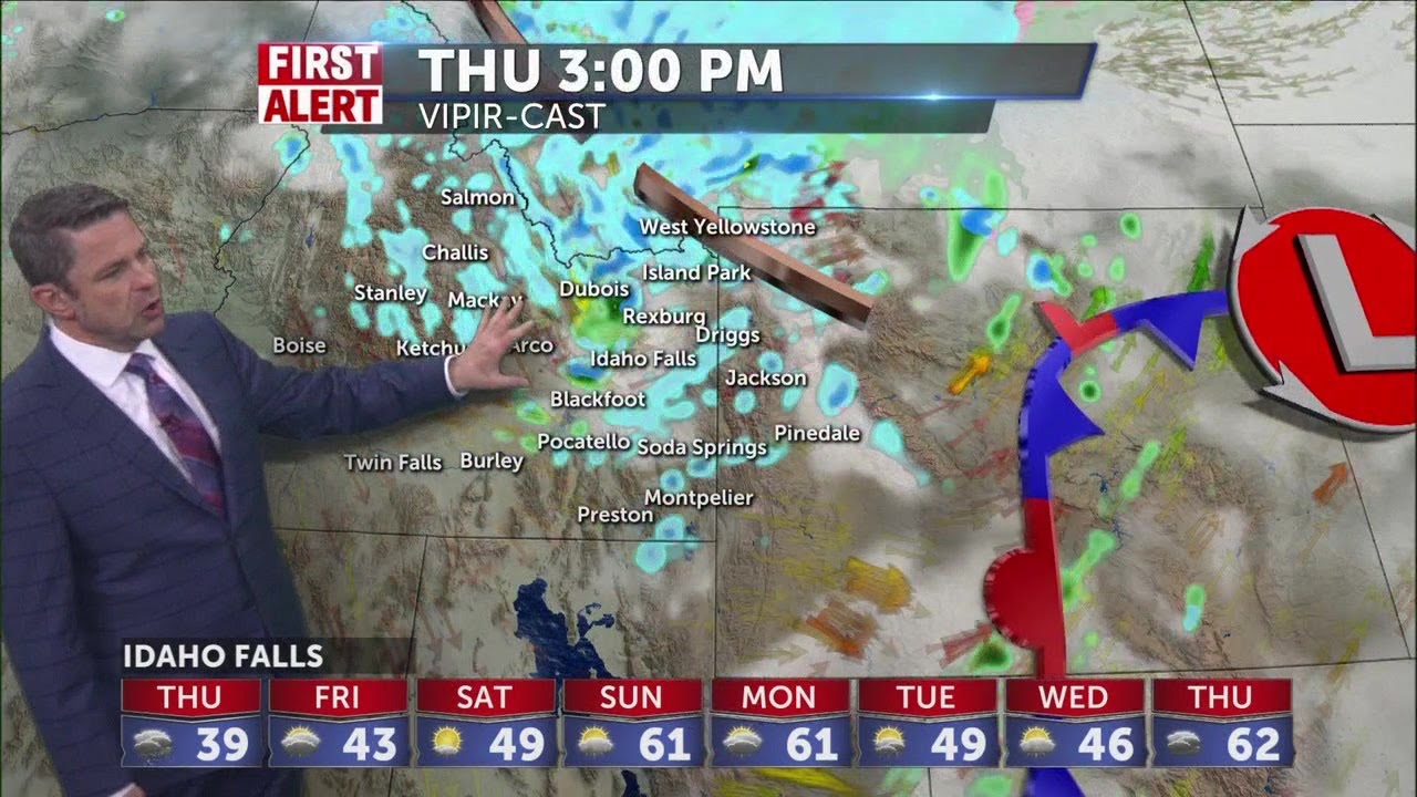 Lingering snows today and brighter and warmer by weekend - YouTube