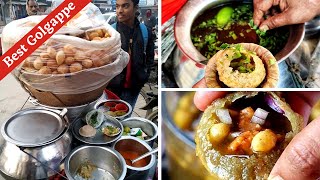 Eating Golgappa ( Fuchka / Panipuri ) - Indian Street Food Noida - Desi Street Food