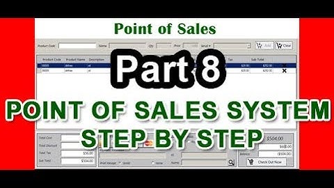 Point of sales step by step using VB.net part 8