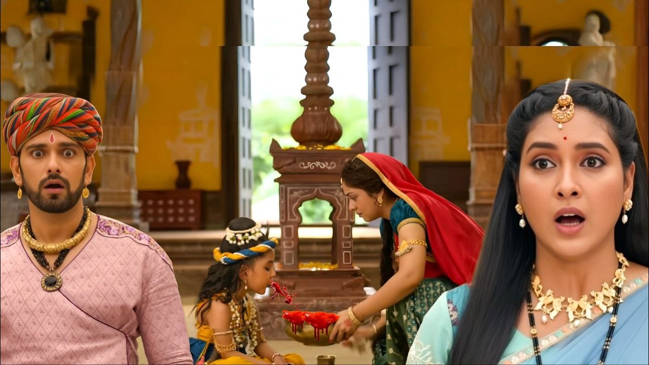 कान्हा ने की खून की उलटी सब हुए हैरान || Yashomati Maiyaa Ke Nandlala ||