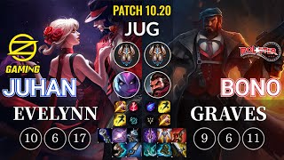 OZ Juhan Evelynn vs KT Bono Graves Jungle - KR Patch 10.20