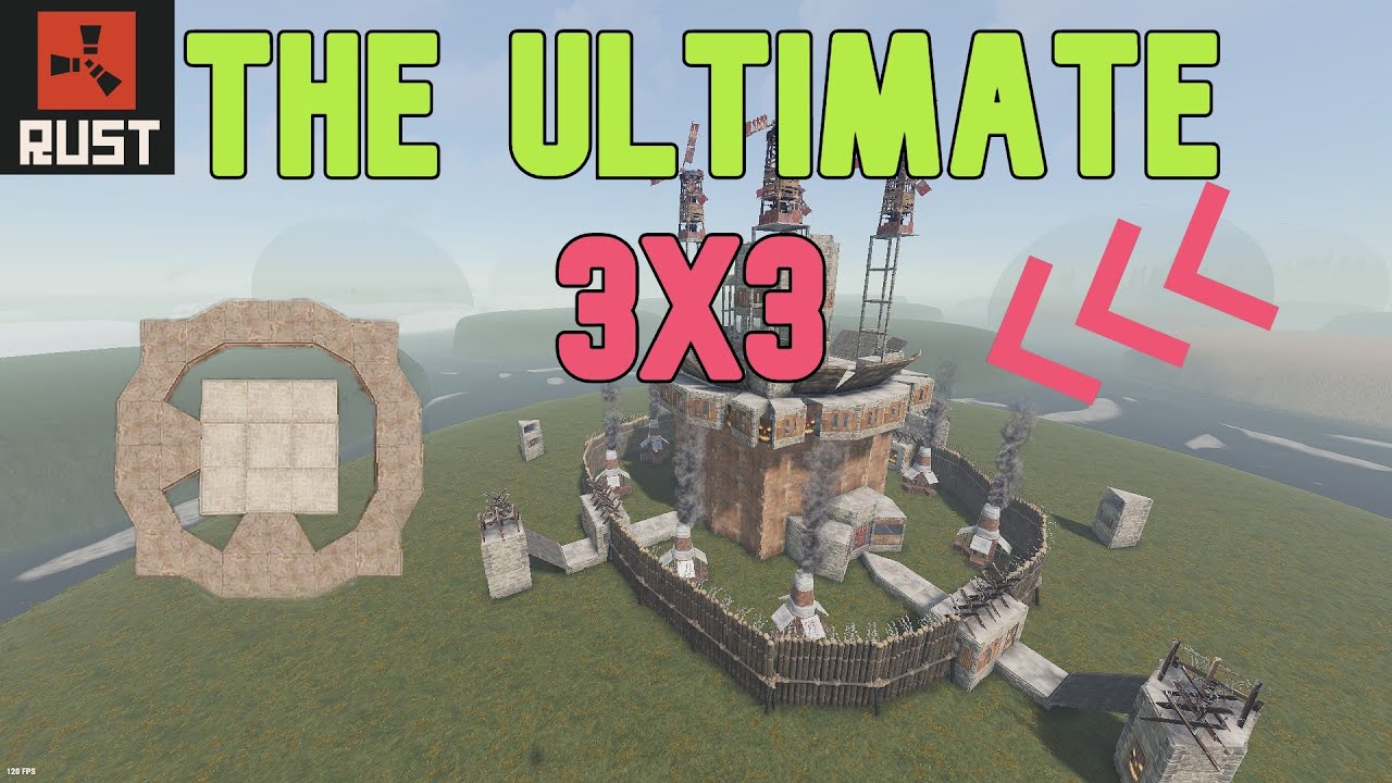 Rust - The Ultimate 3x3 | small group/clan base - [Rust Base Design