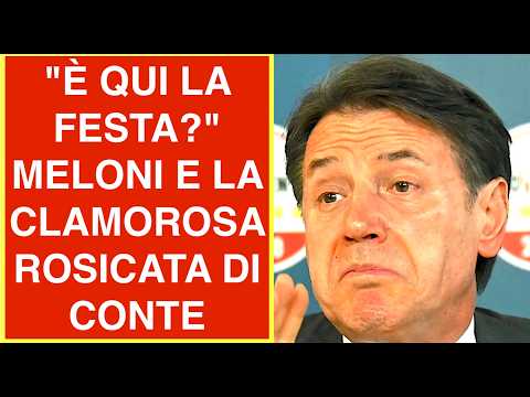 Video E? QUI LA FESTA? MELONI E LA CLAMOROSA ROSICATA DI CONTE