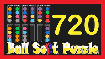 Ball Sort Puzzle Level 720 🎯No Extra Tubes😘Game Walkthrough😘 #StayHome And Fun Play #WithMe