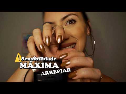 ASMR Sensibilidade Máxima no TASCAM de Arrepiar (sons de boca, tapping, sussurros, atenção pessoal)