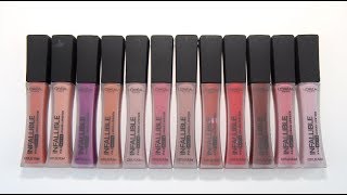 L'OREAL INFALLIBLE PRO MATTE LIQUID LIPS: Lip Swatches & Review