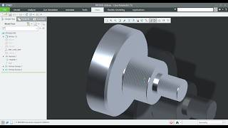 Creo Tutorial/Practice: Modeling a complex mechanical threaded shaft