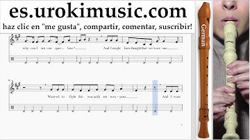 Como Tocar Flauta dulce G. Sia Elastic Heart Parte#2 Clases Notas Musicales Tutorial Tablatura