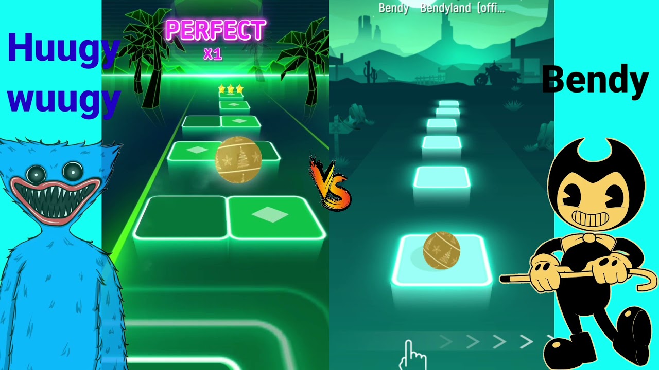Huugy Wuugy vs Bendy bendyland Tiles hop edm rush YouTube