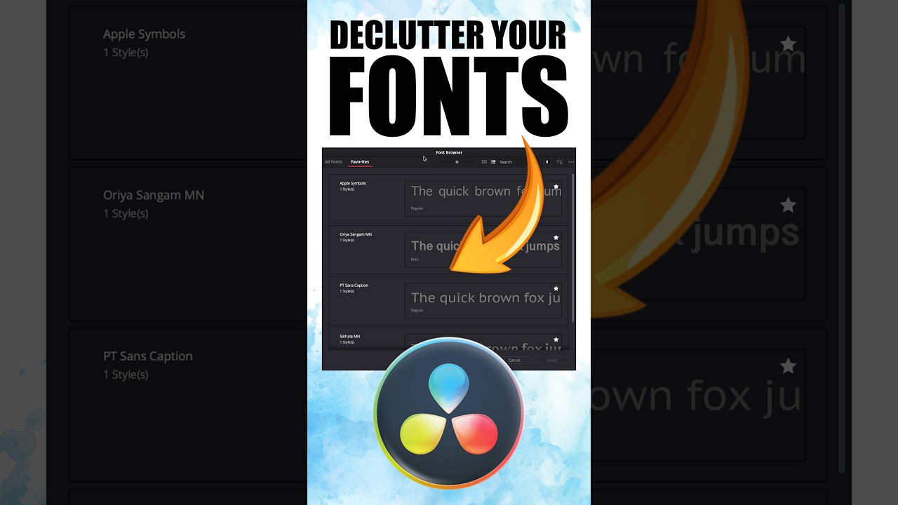 Find & Save Your Favorite Fonts - DaVinci Resolve