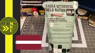 2022 Latvian Combat Ration Menu 4 Pea Porridge with Smoked Pork