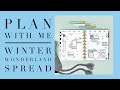 PLAN WITH ME 〰️ SNOWY WINTER WONDERLAND SPREAD 〰️ THE HAPPY PLANNER