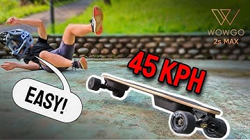 BEGINNER learns to ride ELECTRIC skateboard | Wowgo 2s MAX review