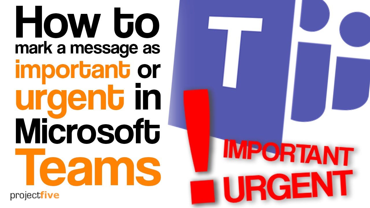 How To Mark A Message As Important Or Urgent In Teams YouTube