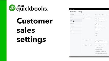 How to set up your sales settings in QuickBooks Online