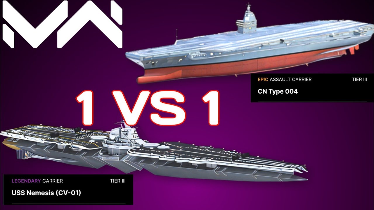 USS Nemesis (CV-01) Vs CN Type 004 || Carrier Battle || Modern Warships ...