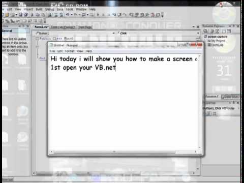 VB.net #1 How to make a screen capture