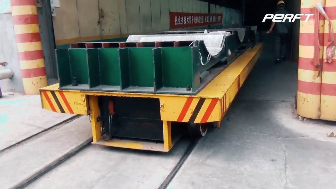 50T battery operated flat steel coil handling cart