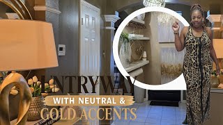 I Styled My Entryway with Neutral &amp; Gold Accents | Luxury Minimalist Decor Ideas