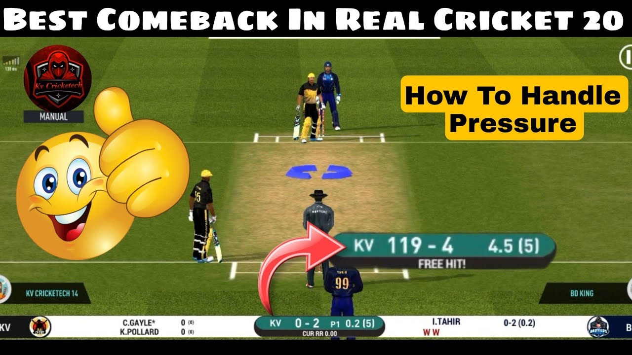 Best Comeback⚡in Real Cricket 20 Ranked Match|| Rc20 Batting And Bowling Tips||
