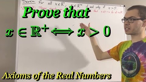 Prove that x is positive if and only if x ﹥ 0 (ILIEKMATHPHYSICS)