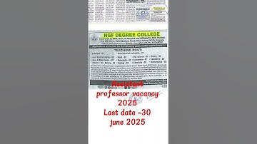 Assistant professor vacancy 2025/NGF degree college palwal #assistant professor vacancy #hpsc#rpsc